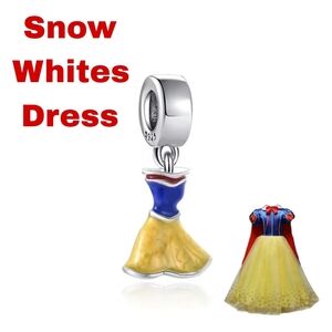 Snow White Dress Charm 925 Silver